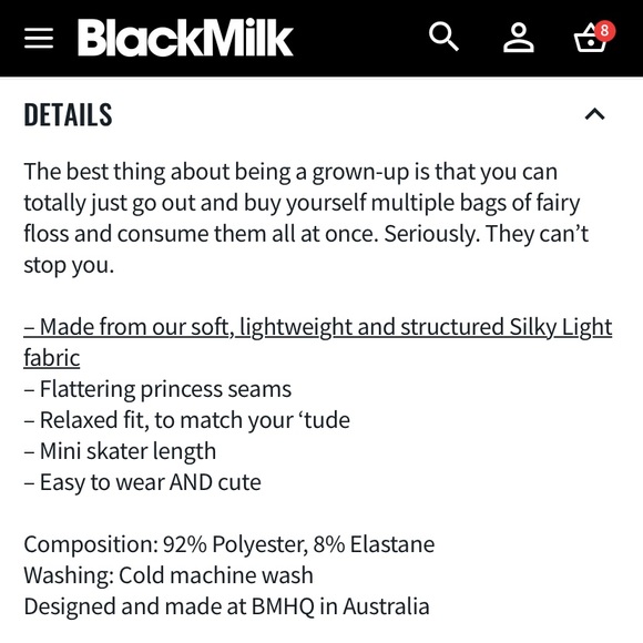 Blackmilk “FAIRY FLOSS EVIL V DRESS” Size Medium M NWT Cotton Candy - Picture 8 of 16